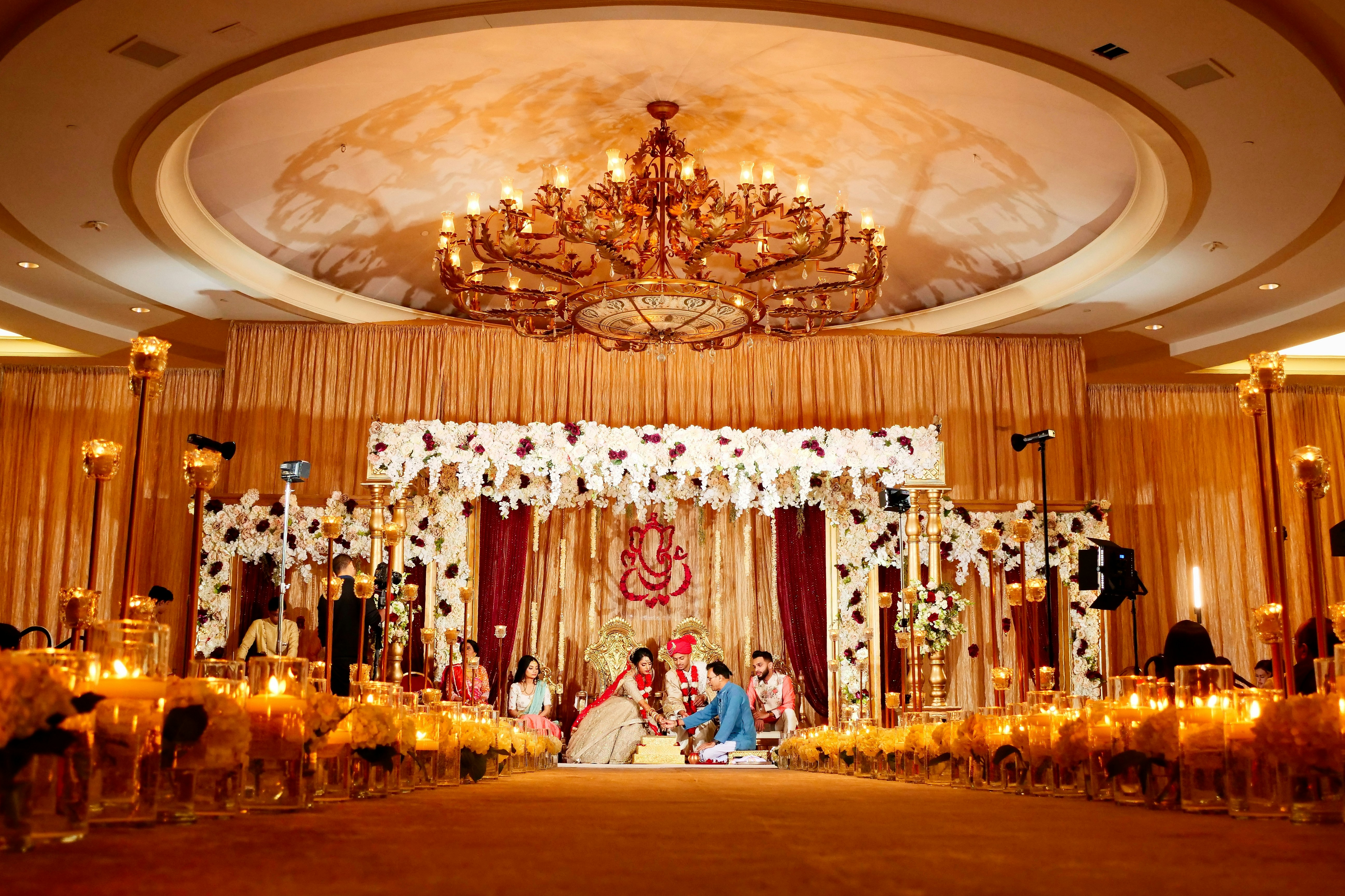 Beach wedding ceremony
